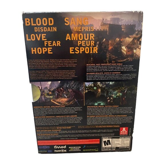 THE WITCHER 2: ASSASSINS OF KINGS WINDOWS PC Video Game w Guide DVD Video Set - Picture 5 of 11